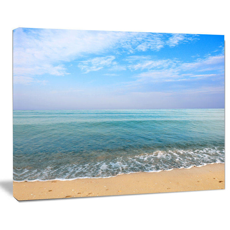 «Blue Sky Sand Sun Daylight Large Seashore», reproduction de photo sur toile tendue, H 30 po x l 40 po x P 1 po