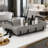 Large Grey, Leather Metal Handle Tray, Nordic-Style Coffee Table Tabletop For Storing Jewelry, Watches And Cosmetics, Multi-Functional Leather Storage Decoration, Iins Style, Waterproof, Stain-Resistant And Wear-Resistant-271216468-271216470