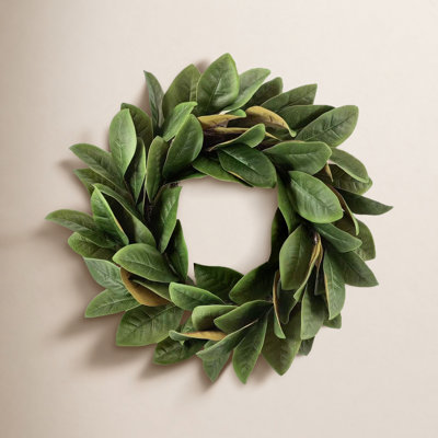 20" Artificial Farmhouse Blossom Cluster Greenery Magnolia Leaves Everyday Front Door Wreath