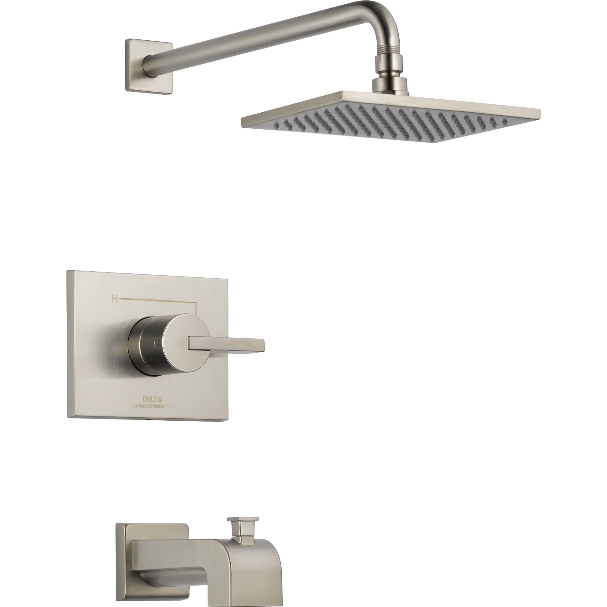 Vero Pressure-Balanced Tub and Shower Faucet, Brilliance Stainless