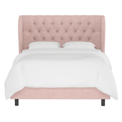 Tomey Upholstered Wingback Bed