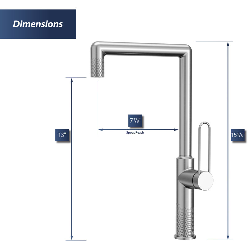 Karran Sherman Kitchen Faucet, Stainless Steel