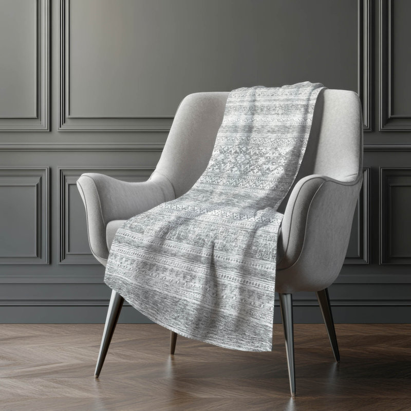 Jeté Sherpa ASB714 Southwest Addison, Argent argent