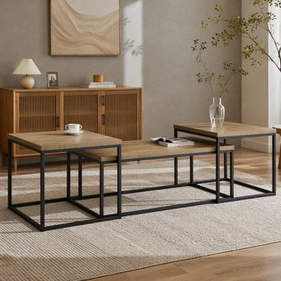 Rosey Mango 3-piece Coffee Table Set