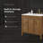 Juliette 36 in. Single Sink Freestanding Warm Walnut Bathroom Vanity with White Quartz Top, Brushed Gold Hardware-131231271-125138213
