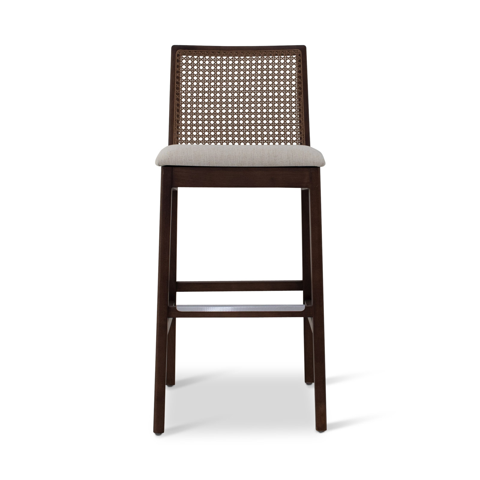 Mag Cane Bar & Counter Stool, Bar Stool (29.5" Seat Height), Medley Ivory/Brown/Natural