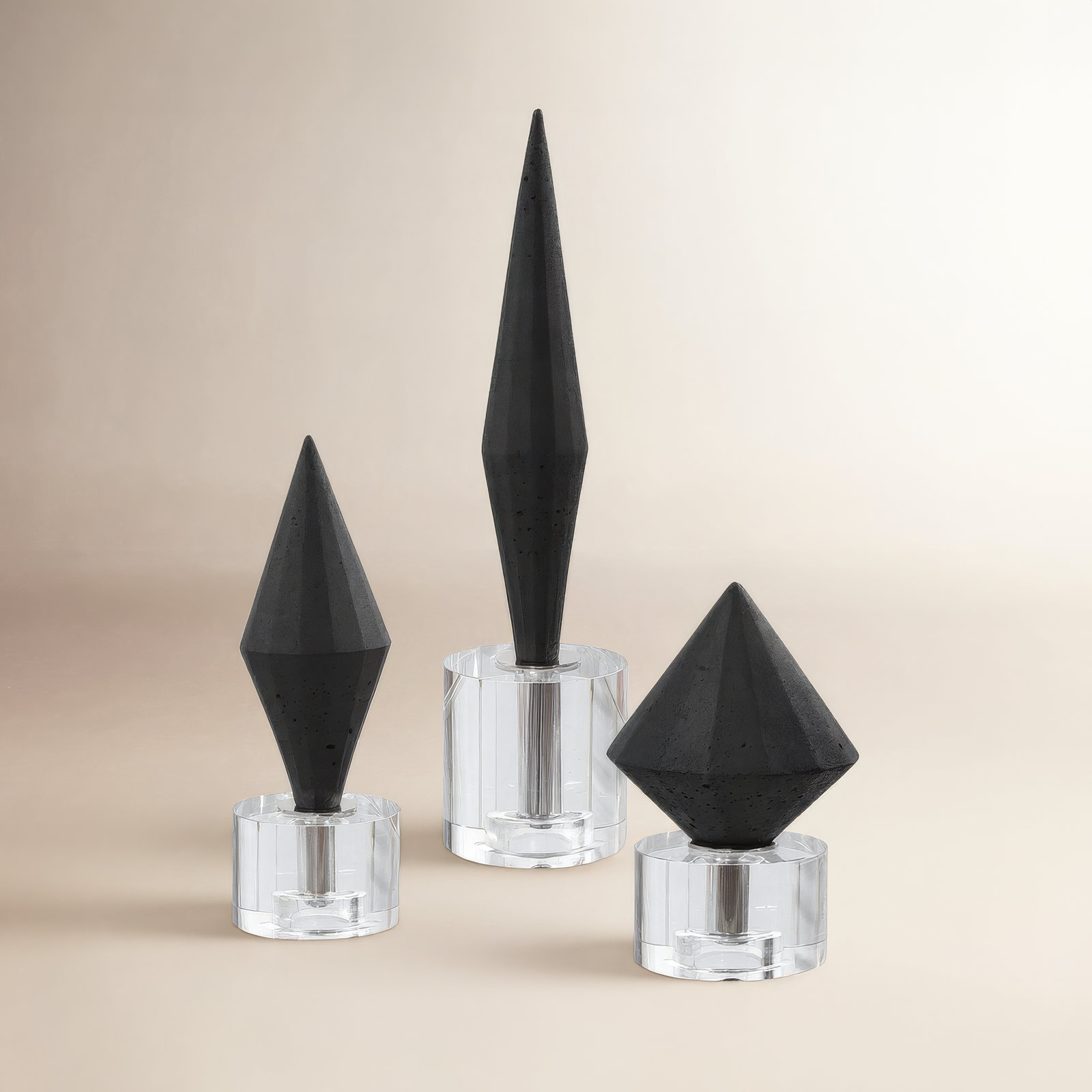 Matisse 3-Piece Sculpture, Black