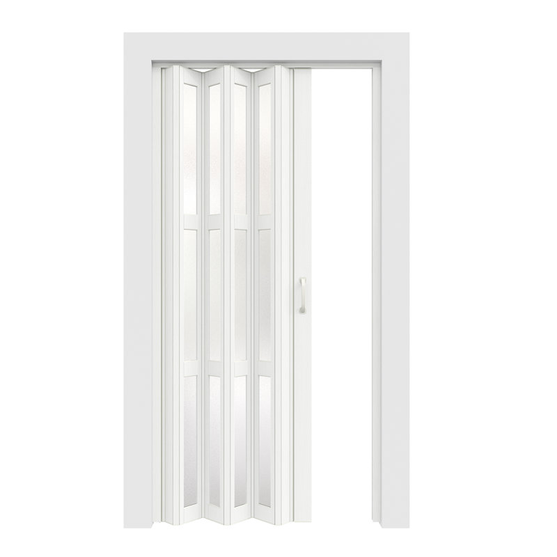 Porte accordéon à panneaux en acrylique et PVC / vinyle, 1, 48 po x 80 po