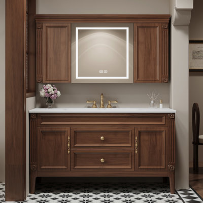 American-style mid-antique bathroom cabinet retro