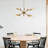 10-Light Gold Dimmable Sputnik Chandelier with Plug-In Cord & Switch, Ideal for Living Room, Dining & Entryway