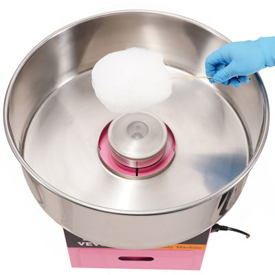 Electric Cotton Candy Machine, 1000W Candy Floss Maker, Commercial Cotton Candy Machine With Stainless Steel Bowl, Sugar Scoop, And Drawer, Perfect For Home Kids Birthday, Family Party Pink