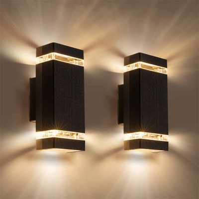 Matte Black 26cm H Outdoor Sconce