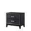 Table de chevet noire patinée - avec rangement spacieux et garniture glamour pour la finition de la table de chevet-120993625