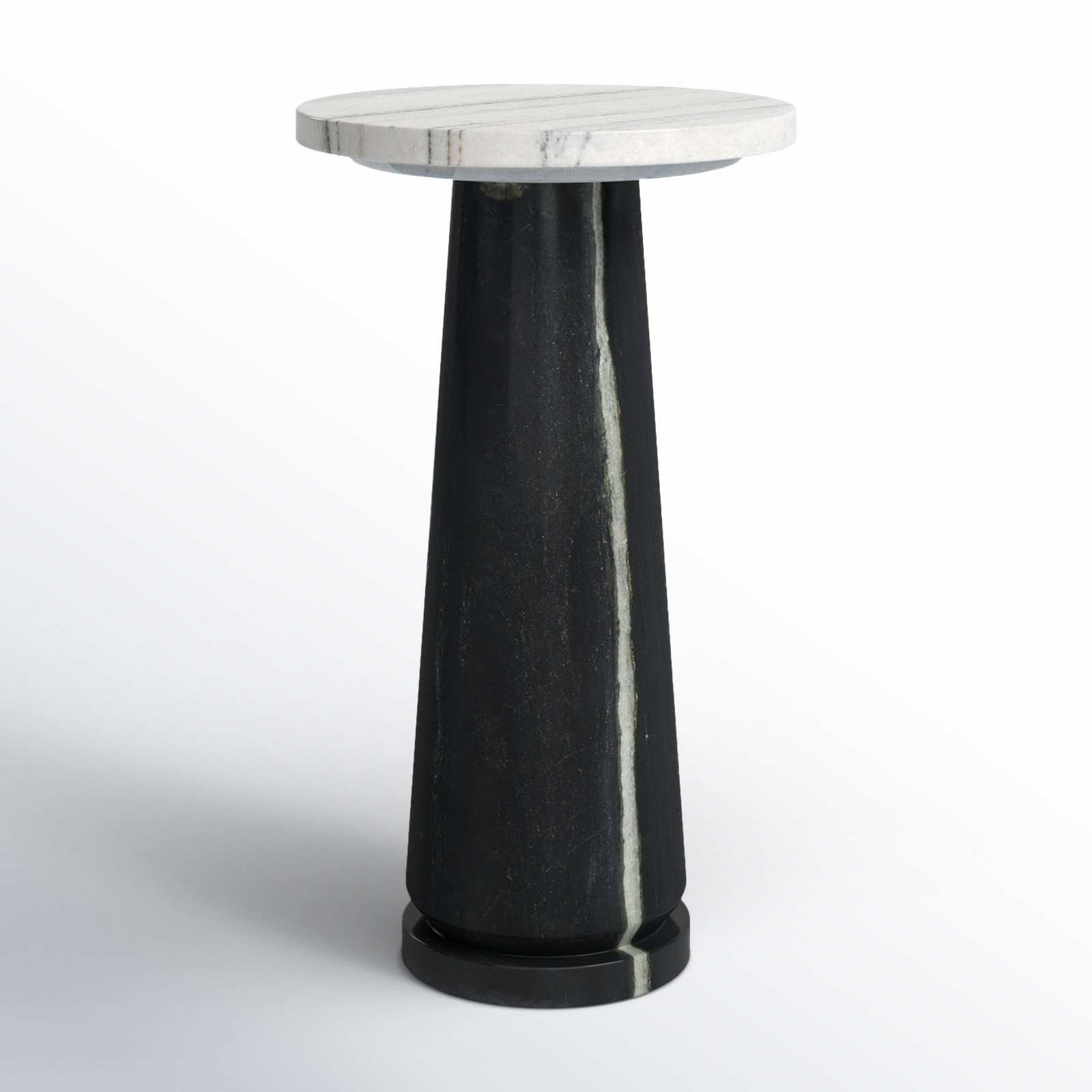 Daktari End Table, White Black