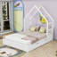 Grand lit plateforme avec garde-corps et tiroirs-942673968