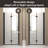 31-30"x 72" Bifold Shower Door, 1/4"(6mm) Tempered Glass, Matte Black Aluminum Frame, Explosion Proof Film