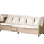 Patio 4 pièces avec auvent rétractable, preuve, coussins confortables et sièges réglables verticalement, table élévatrice pour le jardin-1467441127