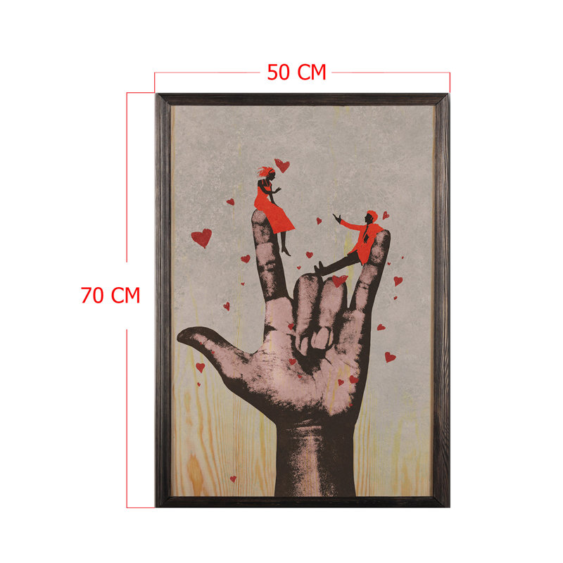 Perry Single Picture Frame Print on Wood, 70cm H x 50cm W x 2cm D
