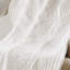 Jeté matelassé surdimensionné avec bords festonnés blanc 60 po x 72 po-121320048-121320049