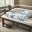 Luxueux ensembles de literie côtière, courtepointe en coton de style turquoise pour la maison