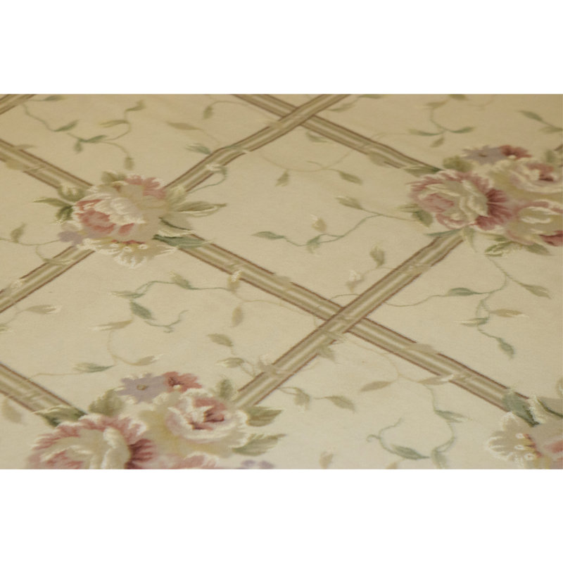 Handmade Silk and Wool Area Rug