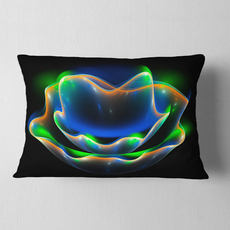 Coussin imprimé floral vert