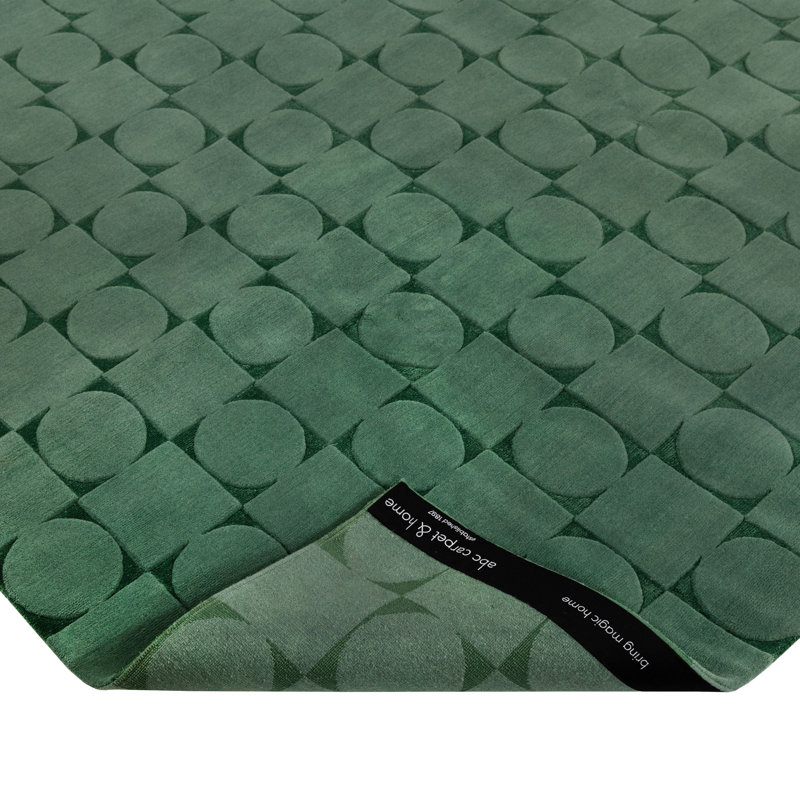 Contemporary Tibetan Wool Silk Blend - 8' x 10', Sage