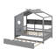 Lit double en bois de style moderne avec lit gigogne et tablette de rangement-8058665-8058668