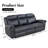 Modern 87.3" Wide Leatherette Manual Reclining Sofa，3-Seater Recliner，with Wall Hugger Design, Tab Pull Reclining and Comfortable Foam & Pocket Coil Seating-432100678