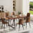 Rectangular Wood Top Double Pedestal Dining Set-435677314-435677324