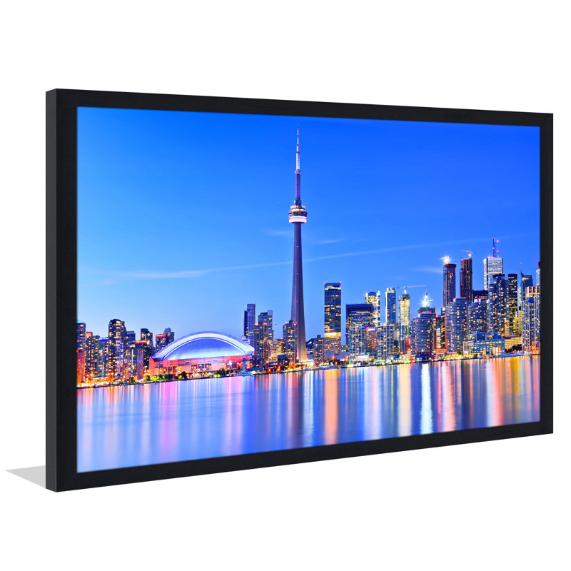 « toronto », reproduction de photo encadrée, H 27,5 po x l 39,5 po x P 0,75 po