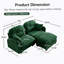 Canapé modulaire en L avec repose-pieds Cloud, tissu doux, dossier capitonné, mousse haute densité pour les chambres à coucher, les salons et les coins lecture-1034518397