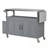 Outdoor Kitchen Island with open shelf, Storage Cabinet and Towel Rack-1265159506