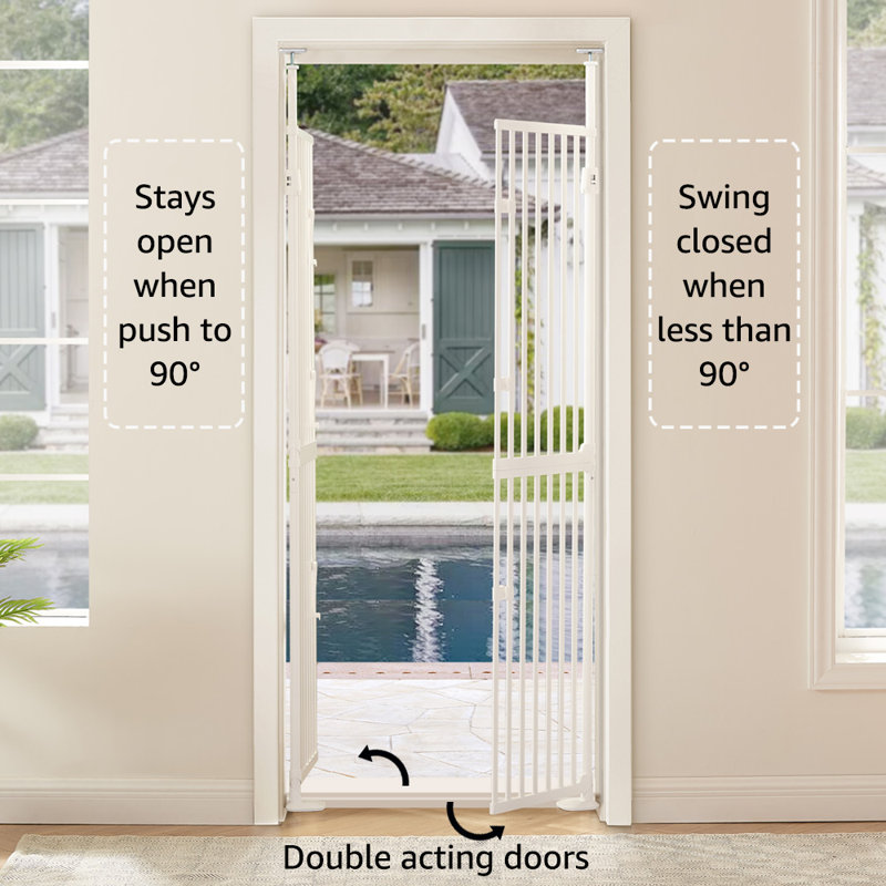 Kravitz Pressure Mounted Pet Gate With Door
