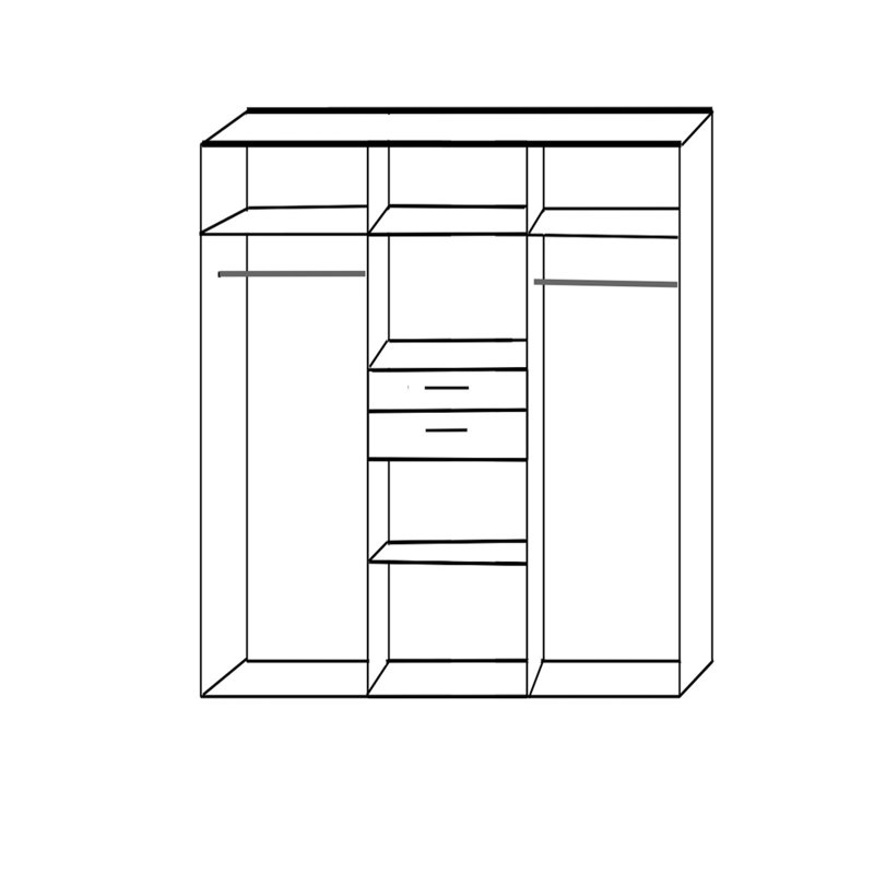Aggappora 5 Door Manufactured Wood Wardrobe