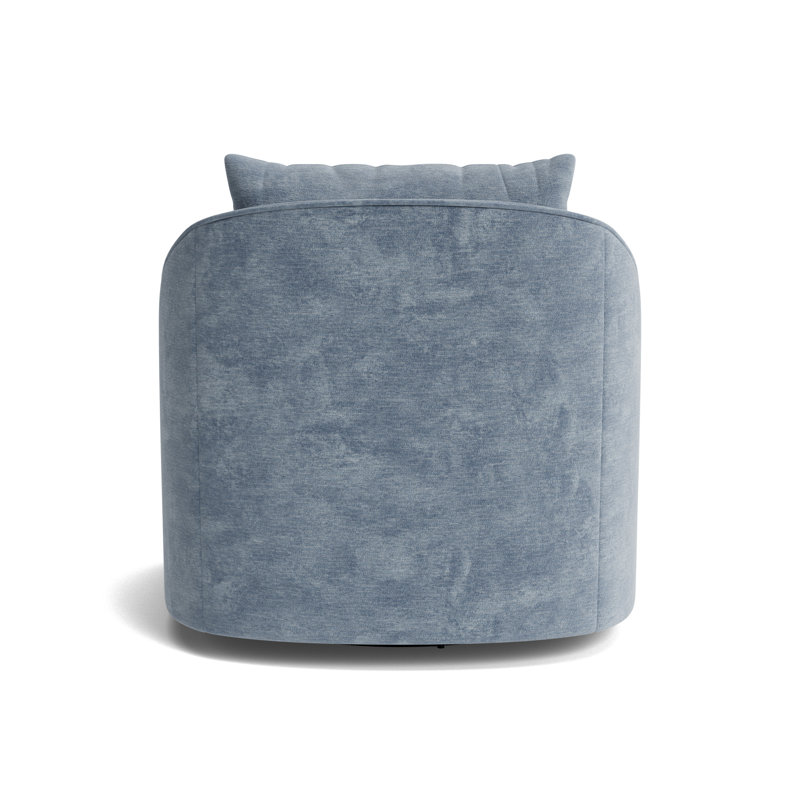 Laurel Swivel Chair, Vintage Chenille - Smoky Blue
