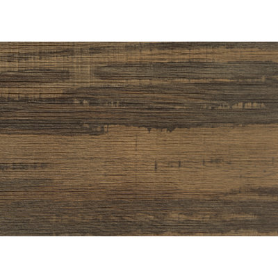 Bureau d'ordinateur de 122 cm (48 po) de long, stratifié brun, structure en métal noir, rangements intégrés, pattes en métal, espace de travail compartimenté