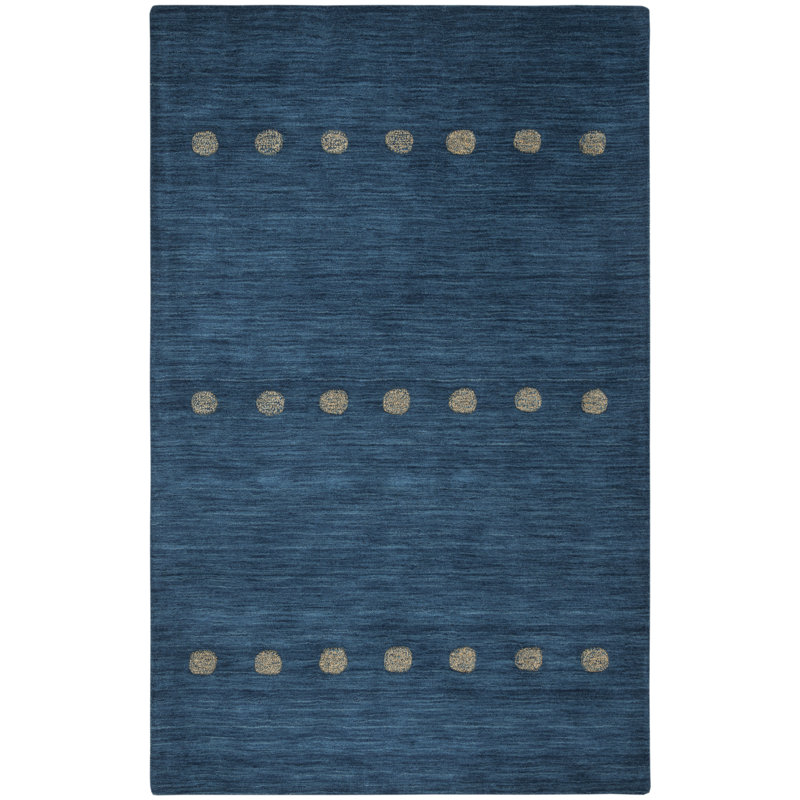 Pixley Hand Loomed Wool Polka Dots Rug, Rectangle 5' x 8'