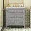 Meuble-lavabo gris rétro avec lavabo en céramique, structure en bois massif, 3 tiroirs, conception classique, solution de rangement polyvalente, structure, haute qualité, style élégant, fermeture en douceur réglable