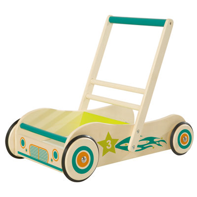 Baby walker with brake