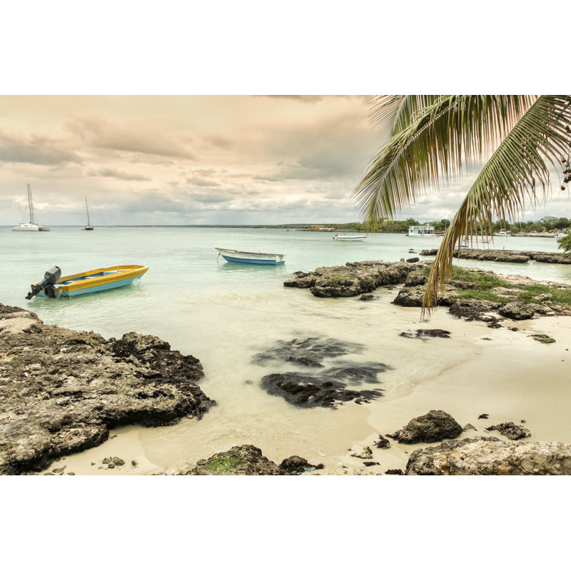 Sunset At Caribbean Sea by Cristianl - No Frame Art Prints on Canvas, 61cm H x 91cm W