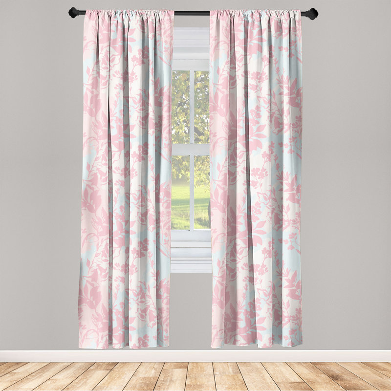 Bahi Semi Sheer Curtain Pair, 28" W x 63" H
