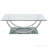 Chrome Rectangular U-Shaped Glass Top Coffee Table
