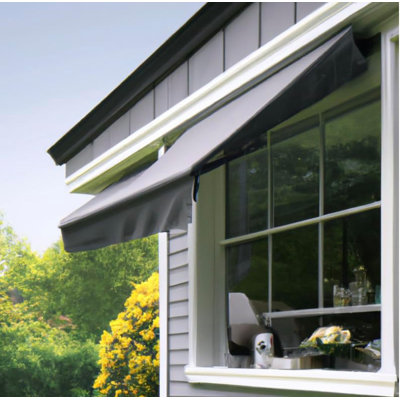 Dakota Fields 200cm W x 120cm D Polyester Cover Retractable Patio Awning