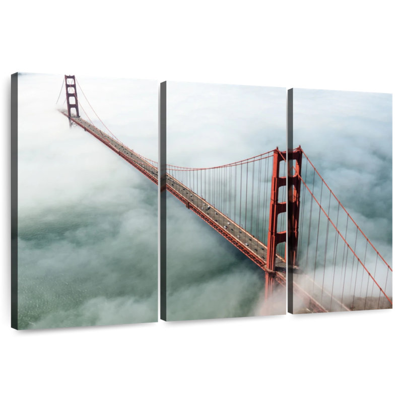 Lilie Fog In Golden Gate Bridge, 36" H x 57" W