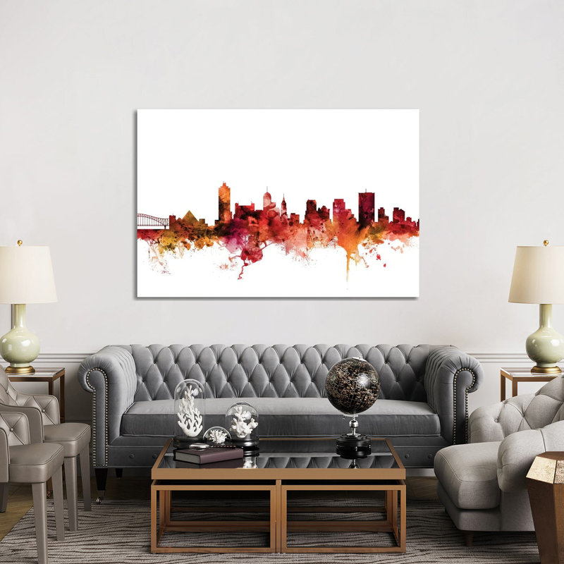 Memphis, Tennessee Skyline by Michael Tompsett - 1 Piece Wrapped Canvas Wall Art, 152.5 cm H x 101.5 cm W