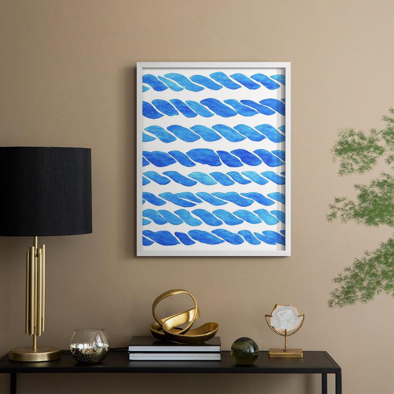«Abstract Abstract», reproduction encadrée - prêt à accrocher - fabriquée aux États-Unis, H 10 po x l 8 po, Blanc