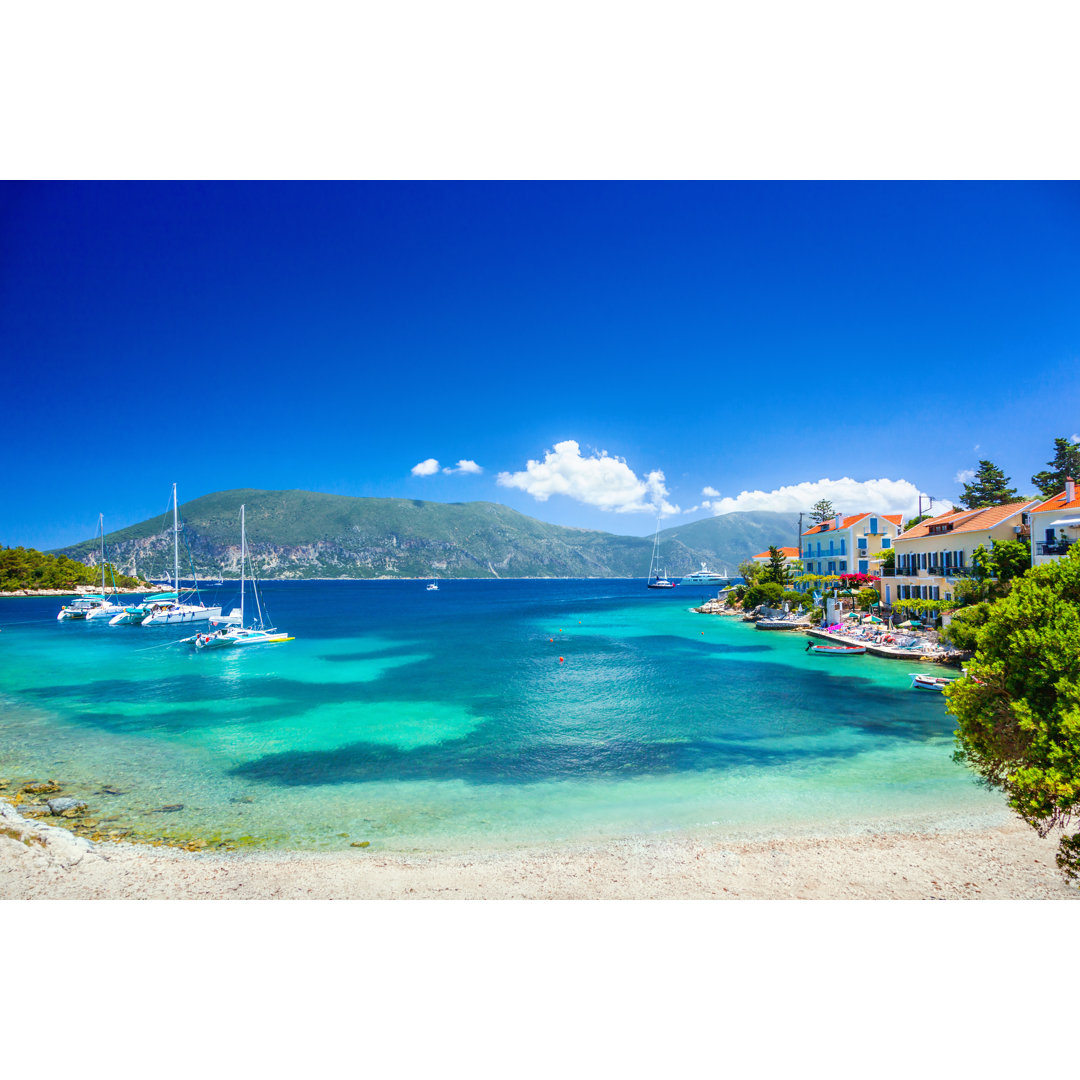 Fiskardo Village by Adisa - Wrapped Canvas Print