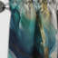 Teal and Gold Abstract Expression I - Rideau abstrait occultant à encre liquide abstraite - 1 panneau-107824747