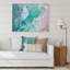 Marbre abstrait turquoise - peinture sur toile-67380485-67380490